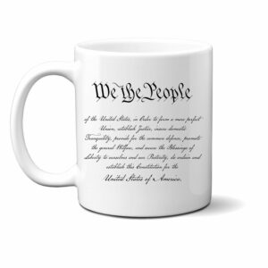 Ink Trendz We the People Coffee Mug - US Constitution Flag American Patriot Novelty Cup Great Gift Idea For Men Dad Father Husband Military Veteran Conservative United States