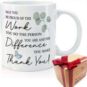 Inspirational Thank You Mug May You Be Proud of The Work Gifts for Women, Goodbye Gifts for Coworkers, Leaving Farewell Gifts for Friends, Going Away Gift for Boss, Appreciation...