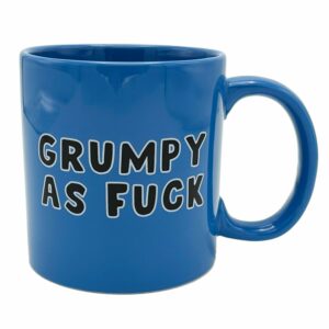 Island Dogs Giant Grumpy as Fck Novelty Coffee Mug - Funny Gift for the Grump in Your Life - Perfect for the coffee or tea lover in your home or office