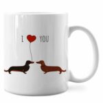 IWXYI Dachshund Coffee Mug Ceramic - Dachshund Gifts for Women,110z Dachshund Dog Coffee Mug Gift