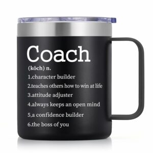 Lifecapido Coach Gifts, Coach Definition Stainless Steel Coffee Mug with Handle 12 oz, Coach Appreciation Gifts, Baseball Softball Soccer Volleyball Football Swim Coach Gifts...