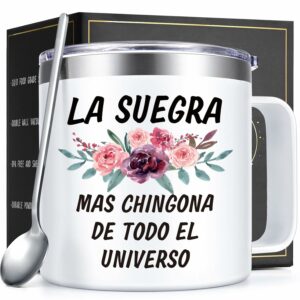 Lifecapido Mother in Law Gifts, La Suegra Mas Chingona De Todo El Universo Stainless Steel Coffee Mug, Regalo Para Suegra, Ideal Christmas Birthday Mothers day Gifts for Mother...