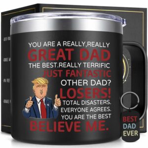 Lifecapido Trump Father's Day Gifts, Dad Gifts for Fathers Day from Daughter Son Wife, Funny Dad Gifts Birthday Christmas Gifts for Dad Father Papa, Donald Trump Fathers Day Mug...