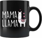 Mama Llama Black Coffee Mug - Llama Mug, Mother's Day Gift, Funny Mom Mugs, Birthday Coffee Cup for Her, Cute Mama Llama Gifts