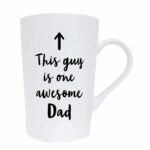 MAUAG This Guy is One Awesome Dad Coffee Mug Christmas Gifts, Funny Quote Cup for Father's Day or Valentine's Day from Daughter Son or Wife, White 12 Oz