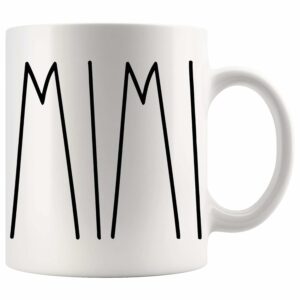 Mimi Mug Gift Rae Dunn Style Coffee Cup, Mimi Gift for Birthday Present for the Best Mimi Ever