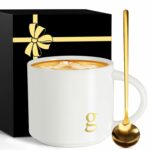 Monogrammed Ceramic Large Coffee Mug Tea Cup Happy Birthday Gifts for Adult Men Women Who Have Everything Want Nothing Dad Mom Guys People Couples Parents Cool Funny Unique...