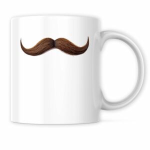 Mustache Brunette Mug - Father's Day Gift Mug Easy Gift Idea For Dad - 11 Oz Coffee Mug Great Gift For Holiday Birthday Christmas - Premium Ceramic Dye Sublimation Mug - Printed...