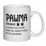 NATSUNO Pawma Gifts, Dog Grandma Gifts,Pawma Definition Coffee Mug, Dog Grandma Mother's Day Gifts, Best Dog Grandma Gifts, Dog Lover Gifts for Women, Pawma Cups,11oz