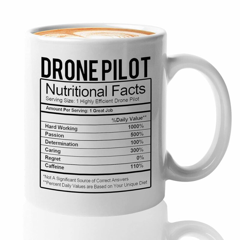 Nutrionist Fact Label Coffee Mug - Gift Ideas For Drone Pilot Novelty Cup Sarcasm Gag Meme Diet Dietitian Health Psychologist Nutritional