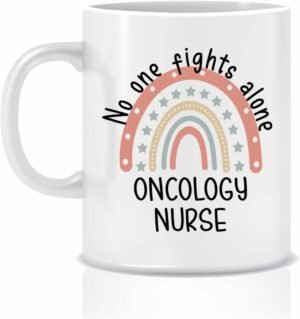 Oncology Nurse Mug - Oncology Nurse Gift For Christmas, Birthday, Appreciation - Thank You Gift - Oncology Nurse Rainbow 11oz