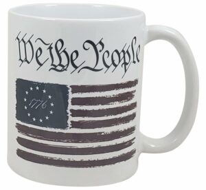 Palm City Products Betsy Ross 1776 Flag - 11 oz Ceramic Coffee Mug | We The People Rustic Flag Themed Gift & Perfect for American Patriots