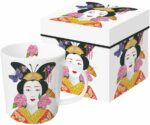 Paperproducts Design Vicki Sawyer Gift-Boxed Mug - Bone China Mugs for Coffee, Tea and Cocoa - 13.5 Ounces - Ron Tanovitz, Madame Butterfly Design