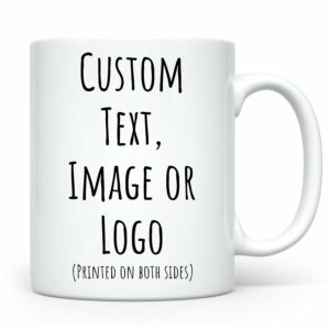 Personalized Coffee Mug | Custom Photo Text and Logo Ceramic Mug | Customized 11 Oz Tea Cup for Men & Women | Unique Gift Idea - Taza Personalizadas Design with Picture or...