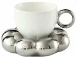 Personalized Mug Silver Ceramic Mug Coffee Cup For Drinking Tea In The Afternoon Nordic Style Teacher Gift (A-Silver Ceramic Coffee Mug)