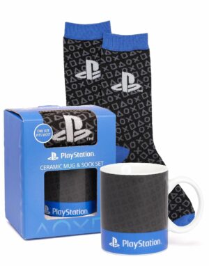 PlayStation Mug And Socks One Size Gaming Remote 11oz Cup Game Merchandise