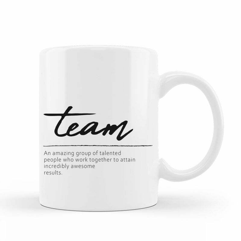 QUICQOD Team Gifts for Employees,Team Definition Ceramic Mug,Employee Appreciation Gifts for Coworkers Colleague Boss,Teamwork Thank You Gifts Christmas Birthday Thanksgiving...