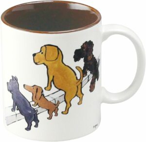 Raymon Savignac 274010 Mug, Clean City Campaign, Art, Mug, Dog, Pattern, Cup, Coffee Mug, Gift, Birthday Gift, Made in Japan