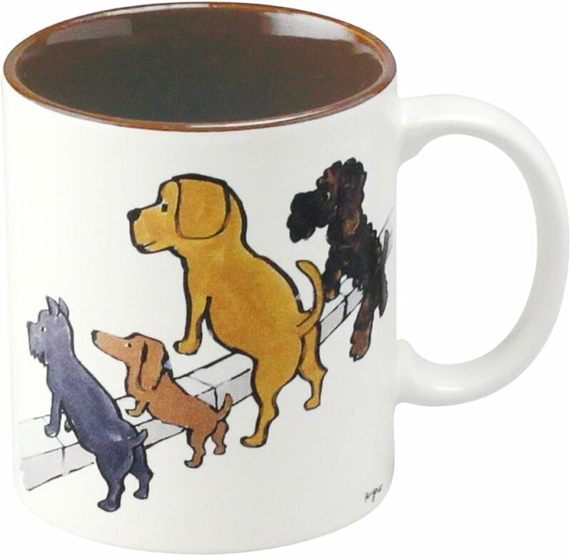Raymon Savignac 274010 Mug, Clean City Campaign, Art, Mug, Dog, Pattern, Cup, Coffee Mug, Gift, Birthday Gift, Made in Japan