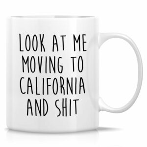 Retreez Funny Mug for Moving to California - Moving to California Gift - 11 Oz Ceramic Coffee Cup for Relocating to California - Humorous Farewell Gift For Birthday, Moving Away...