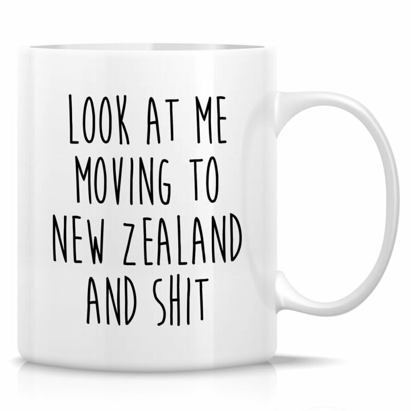 Retreez Funny Mug for Moving to New Zealand - Moving to New Zealand Gift - 11 Oz Ceramic Coffee Cup for Relocating to New Zealand - Humorous Farewell Gift For Birthday, Moving...