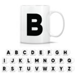 Retreez Initial A-Z Alphabet Monogrammed Monogram Mug 11 Oz Ceramic Tea Coffee Mugs - Graduation Appreciation Thank You Holiday Birthday Gifts for her friend coworker mother...