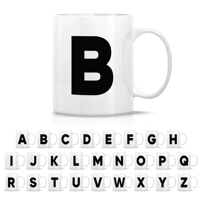 Retreez Initial A-Z Alphabet Monogrammed Monogram Mug 11 Oz Ceramic Tea Coffee Mugs - Graduation Appreciation Thank You Holiday Birthday Gifts for her friend coworker mother...