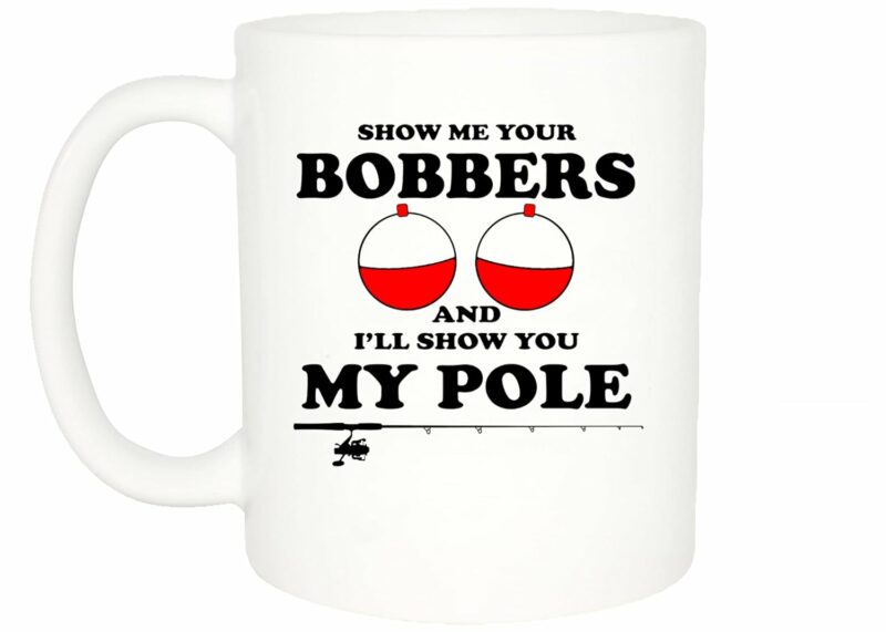Rogue River Tactical Coffee Mug Bobbers Funny Fishing Novelty Cup Gift For Men, Dad, Grandpa and Fisherman