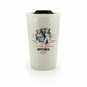 Se7en20 Star Wars Ewok Ceramic Mug With Lid | Endor Forest Outfitting Co. | 12 Ounces
