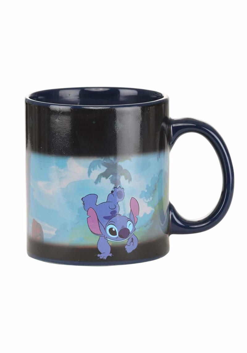 Silver Buffalo Disney Lilo and Stitch Space to Beach Heat Reveal Ceramic Mug, 20-Ounces
