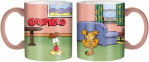 Silver Buffalo Garfield Ceramic Mug Featuring Garfield and Odie, 20 Ounces