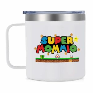Super Mommio Mug 14oz, Gifts for Mom, Stainless Steel Coffee Mug for Mom, Mom Birthday Gifts from Daughter Son, Mother's Day Gifts, Christmas Gifts, Best Mom Ever Gifts