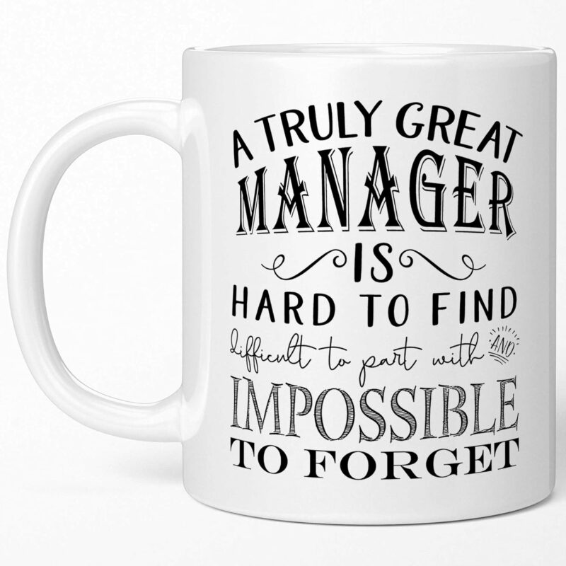 Sweet & Salty Manager Appreciation Gifts - A Truly Great Manager is Hard to Find Coffee Mug, Best Retirement Farewell Present for Men Women Management Leaving