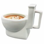 Toilet Mug Ceramic 12Oz Poop Mug Novelty Toilet Mug Coffee Cup Beverage Cup with Hidden Poop Inside Gag Gift for Prank April Fool's Day White, Toilet Coffee Mug, Toilet Mug