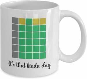 Triple Bear Coffee Mug Gift for Wordle Lovers and Coworkers - It's that kinda day - 11 Fl Oz Coffee Cup. Funny Birthday Gag Gift. Poster Design. Different 1st letter, Same last...