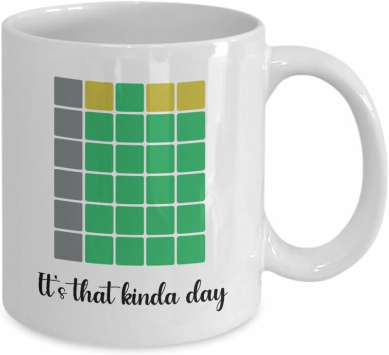 Triple Bear Coffee Mug Gift for Wordle Lovers and Coworkers - It's that kinda day - 11 Fl Oz Coffee Cup. Funny Birthday Gag Gift. Poster Design. Different 1st letter, Same last...