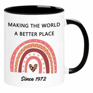 WOSIWULA 53th Birthday Gifts Ideas, 1972 Vintage Coffee Mug Cup, 53th Birthday Decorations, Turning 53 Year Old Birthday Gift for Her Him Women Men Mom Dad Wife Husband, Gift...