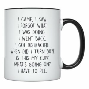 YouNique Designs 50th Birthday Mug 11oz - 50th Birthday Gifts for Her Women Coffee Mug - Funny 50th Birthday Gifts for Someone Turning 50 Cup - 50th Mug - 50 Year Old Birthday...