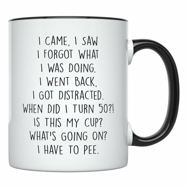 YouNique Designs 50th Birthday Mug 11oz - 50th Birthday Gifts for Her Women Coffee Mug - Funny 50th Birthday Gifts for Someone Turning 50 Cup - 50th Mug - 50 Year Old Birthday...