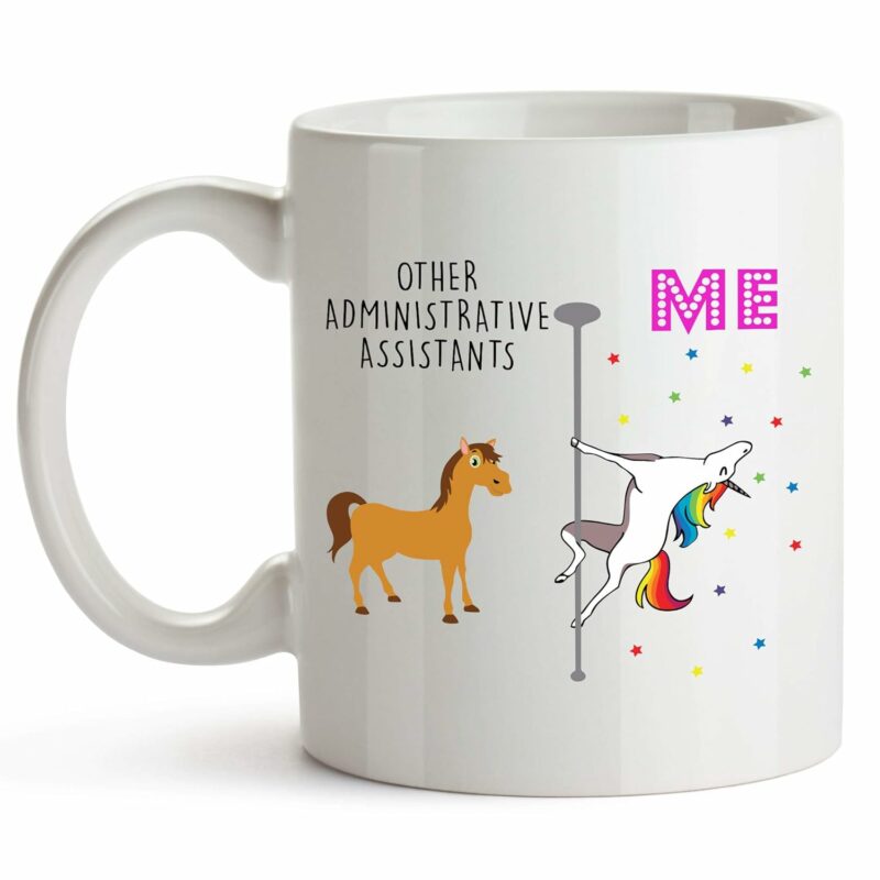YouNique Designs Administrative Assistant Mug, 11 Ounces, Unicorn Mug, Administrative Assistant Gifts, Administrative Assistant Day Gifts, Best Administrative Assistant Ever...