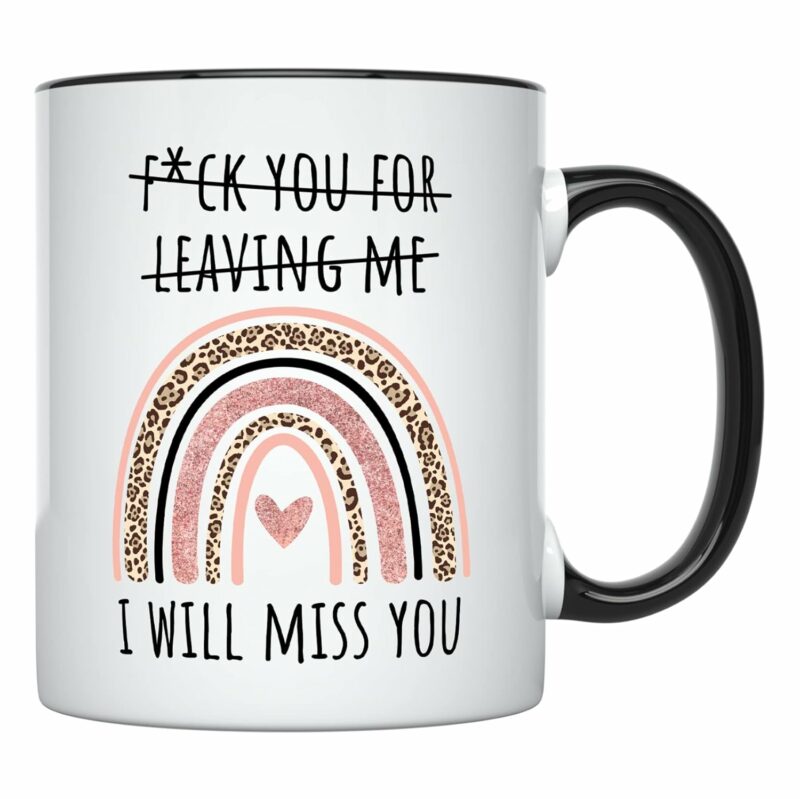 YouNique Designs Coworker Leaving Mug for Women, 11 Ounces, Farewell Cup for Coworkers Women, Coffee Mug for Someone Moving Away, Going Away Mug for Coworker, Good Bye Cup for...