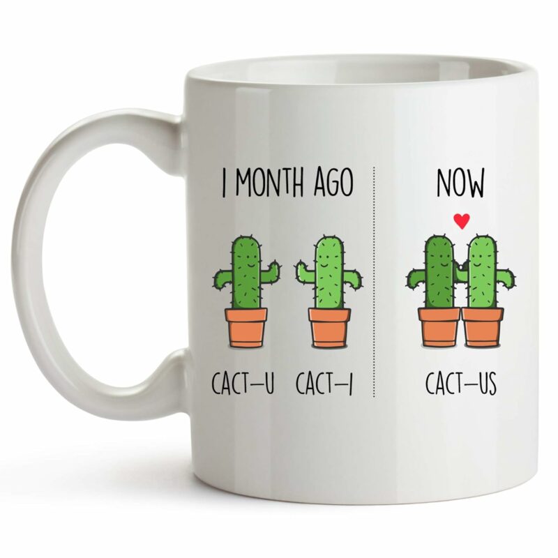 YouNique Designs One Month Anniversary Mug, 11 Ounces, Funny One Month Anniversary Coffee Mug for Boyfriend and Girlfriend, 1 Month Dating Anniversary Cup, First Month Dating...