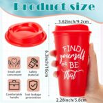 12 Pcs Bulk Employee Appreciation Gifts for Coworkers, 16 oz Reusable Plastic Coffee Cups with Lids, Social Worker Volunteer Recognition Gifts for Award Employee of the Month...