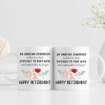 aiyaya Retirement Gifts for Coworker Women - Happy Retirement Coworker Mug Gifts - 11 oz Coffee Mug