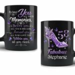 Amazing 58th Birthday Gift Mug For Girl Or Woman, Bling High Heels 58 & Fabulous Since 1967 Funny Novelty Coffee Mugs 11oz 15oz Gift Ideas Personalized Name
