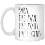 Baba The Man The Myth The Legend Coffee Mug - Baba Mug Gifts Christmas - Birthday Gift - Happy Birthday Baba - Best Baba Coffee Mug - Father's Day Mug For Baba 11oz