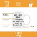 Being A Boss Is Easy Funny Gag Gift Ideas for Bosses at The Office Male Female Work Boss Lady Gifts for Men Women Employee Coworkers Staff Entrepreneur Business Owner Friends...