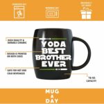 Big 16oz You The Best Brother Funny Coffee Mug - Graduation, Christmas, Birthday Gifts for Brother from Sister, Mom, Dad, Friend - Fun Cup for Men, Him, Guy, Bro - Gag Gift