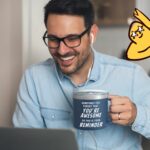 Birthday Gifts for Men - Sometimes You Forget Your Awesome Gifts for Men Over 50 14oz Navy Funny Coffee Mugs Inspirational Unique Thank You Gift Ideas Present for Him