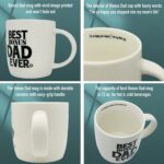 Bonus Dad Coffee Mug 12oz Ceramic, Stepfather Keychain Bottle Opener, Best Bonus Dad Ever Gifts from Son Daughter, Thank You Gift for Stepdad, Fathers Day, Birthday, Christmas,...